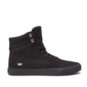 Supra Mens ALUMINUM Black/black High Top Shoes | CA-94481